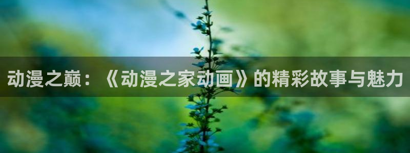 colomanage漫画官网：动漫之巅：《动漫之家动画》的精彩故事与魅力